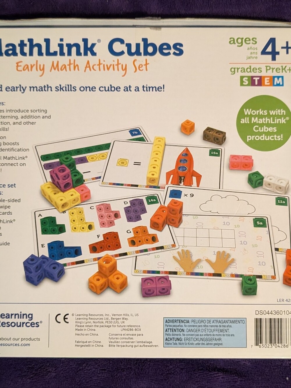 Learning Resources MathLink Cubes Early Math Activity Set 115pc LER4286 NEW NIB - Picture 3 of 11